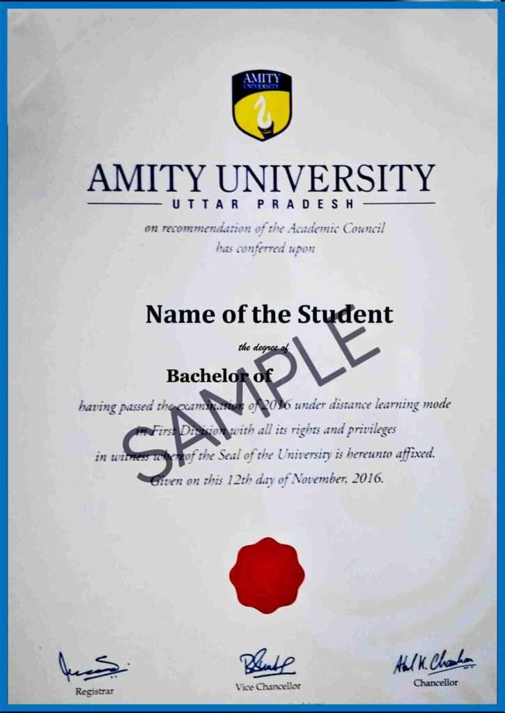 Amity Online Degree